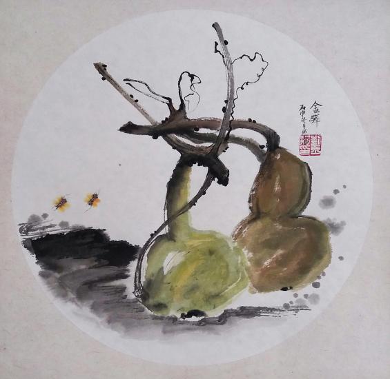 开心葫芦6_纸本水墨_国画_宝甄网